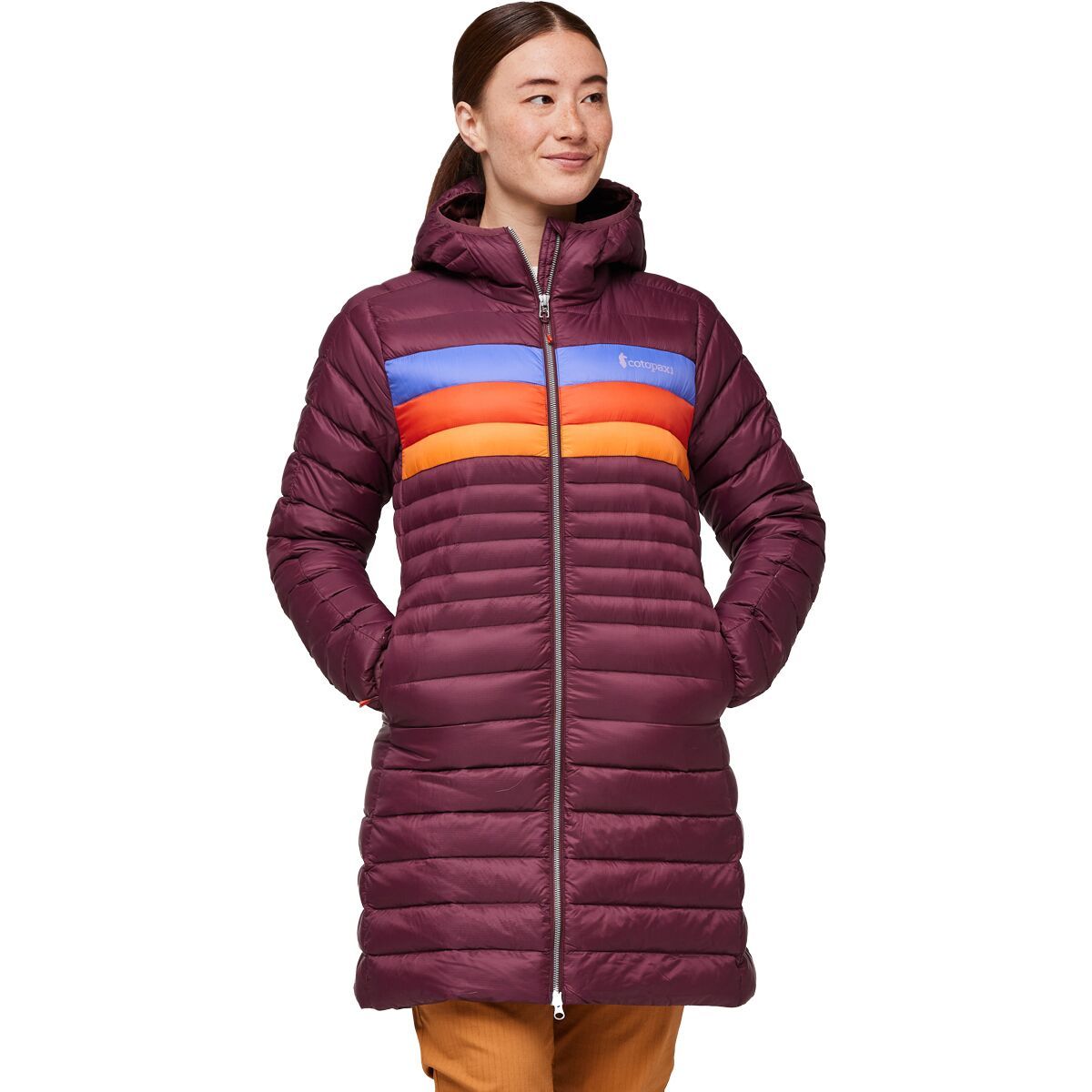 Cotopaxi Fuego Down Parka - Plus Size - Women's Wine Stripes, 1X