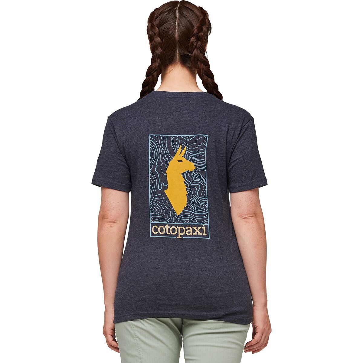 Cotopaxi Llama Map Organic T-Shirt - Women's Graphite, M
