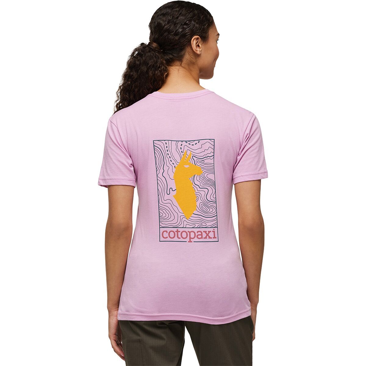Cotopaxi Llama Map Organic T-Shirt - Women's Orchid Bloom, L
