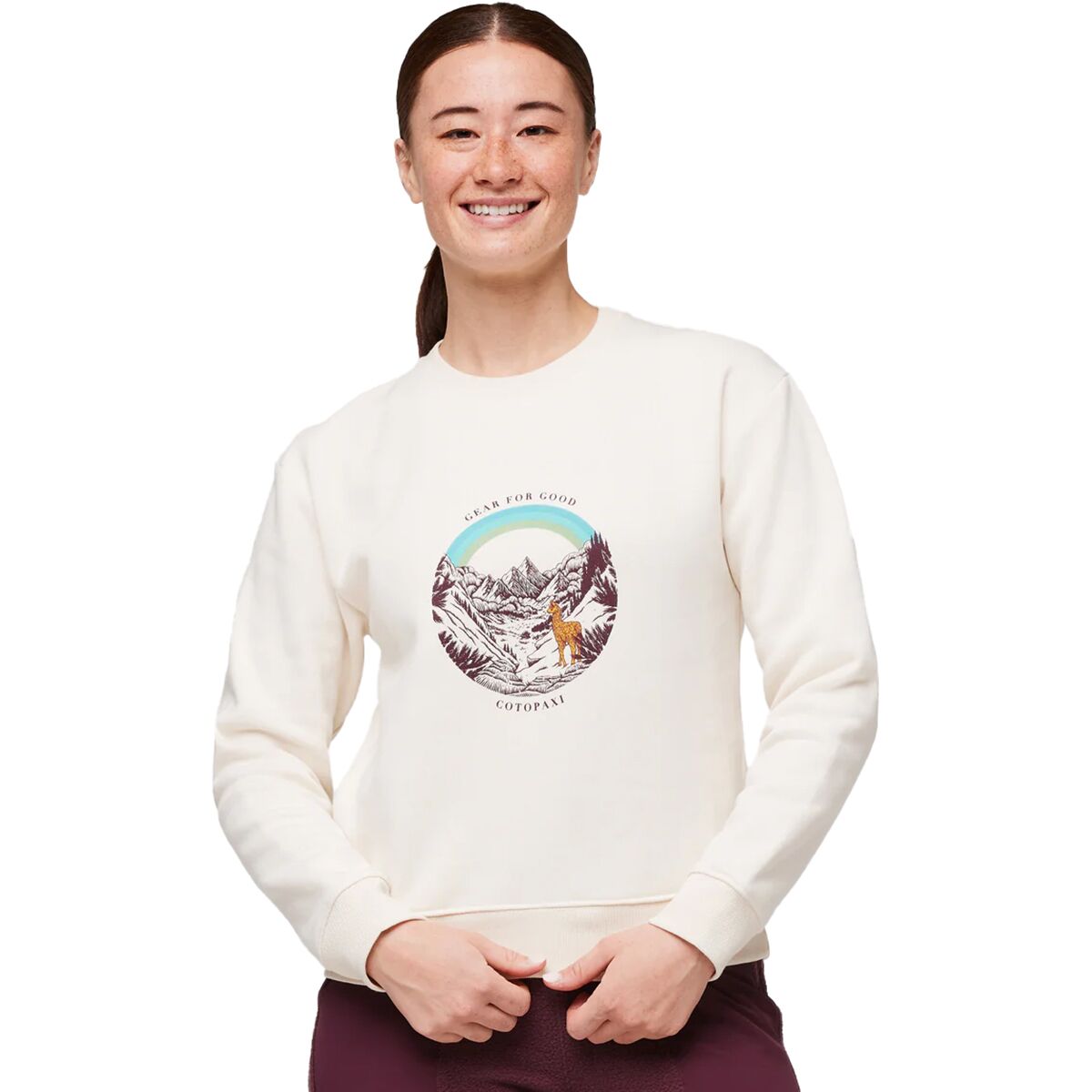 Traveling Llama Organic Crew Sweatshirt - Women
