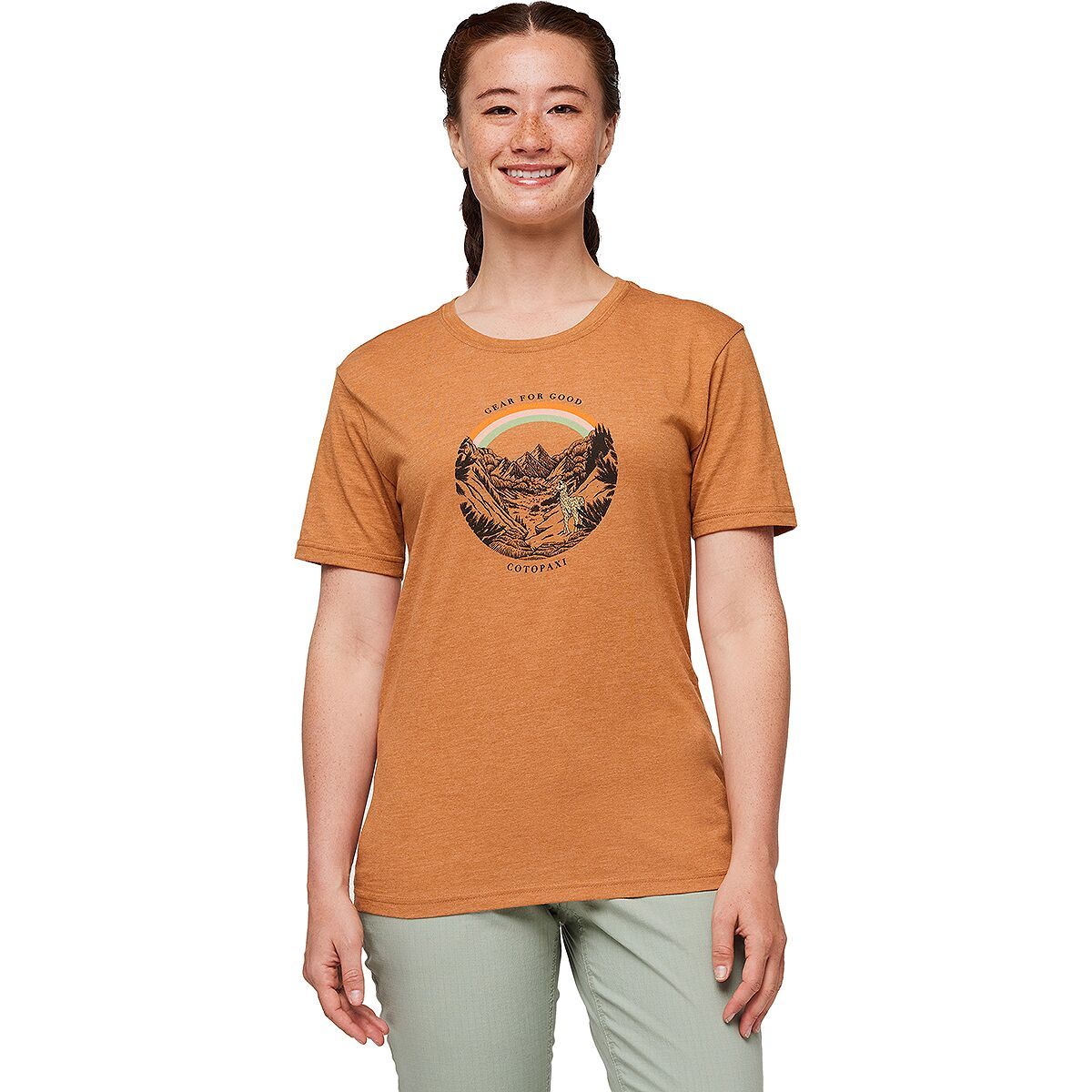 Cotopaxi Traveling Llama Organic T-Shirt - Women's Saddle, XS