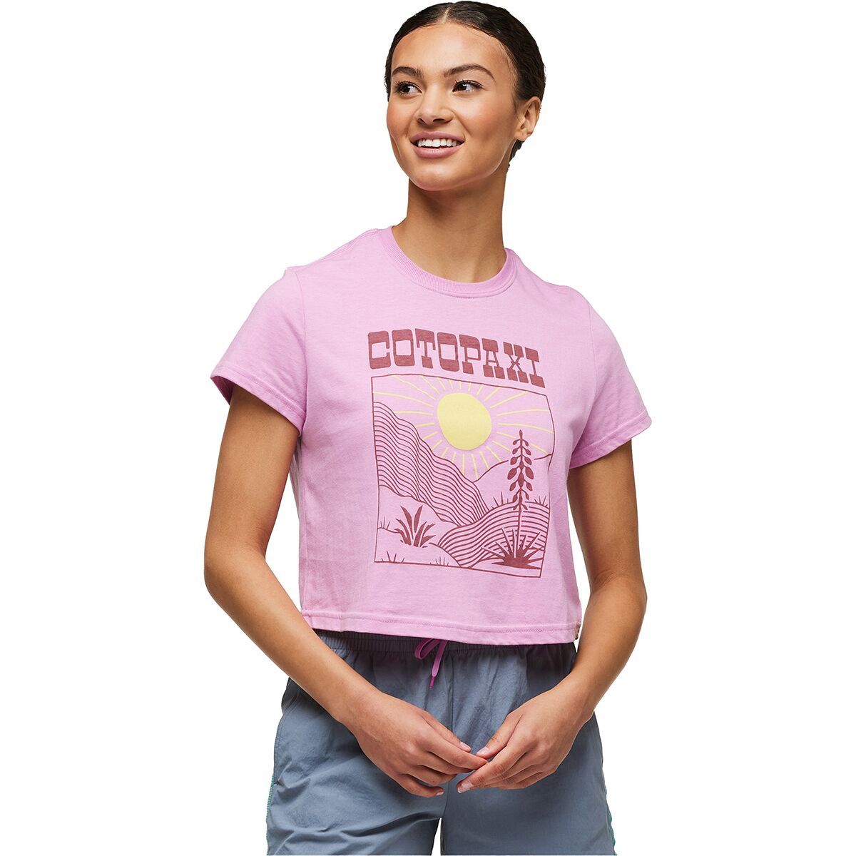 Cotopaxi Western Hills Organic Crop T-Shirt - Women's Orchid Bloom, S