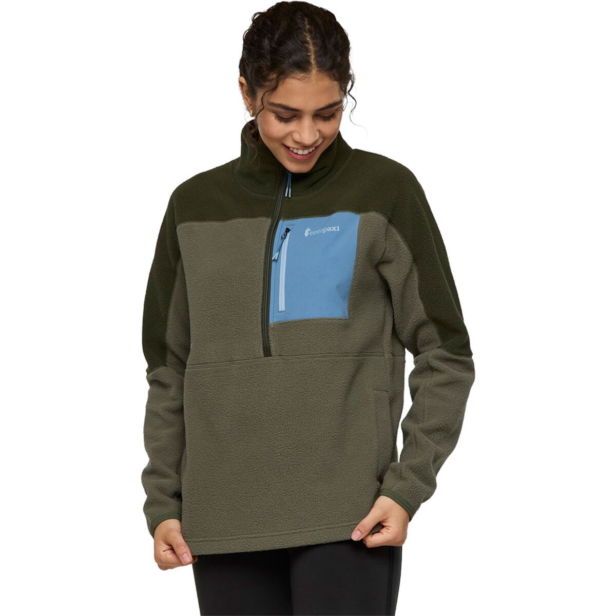 Image of Cotopaxi Abrazo Fleece 1/2-Zip Jacket - Women's Woods/Fatigue, XS