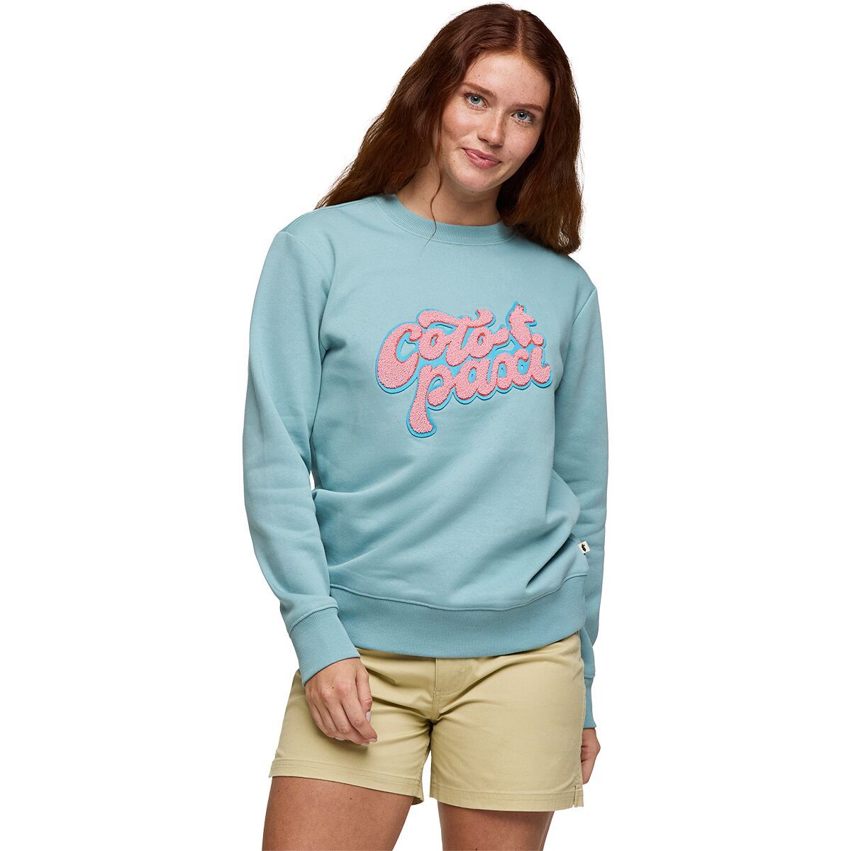 Image of Cotopaxi Coto-Patch Crewneck Sweatshirt - Women's Sea Spray, L
