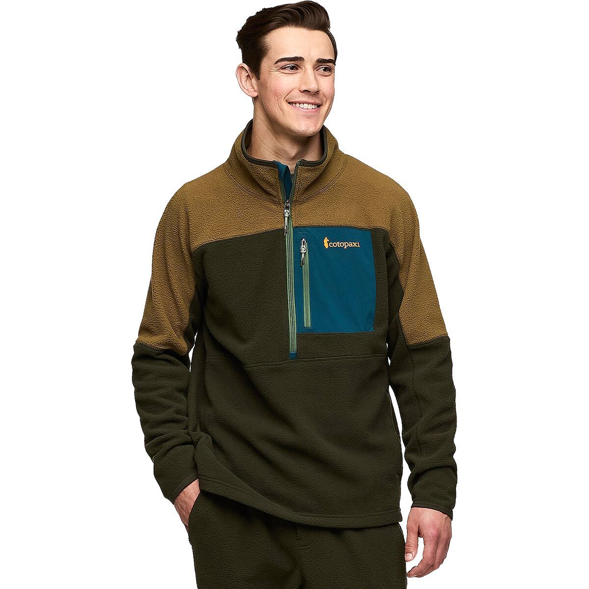 Image of Cotopaxi Abrazo Fleece 1/2-Zip Jacket - Men's Live Oak/Woods, M