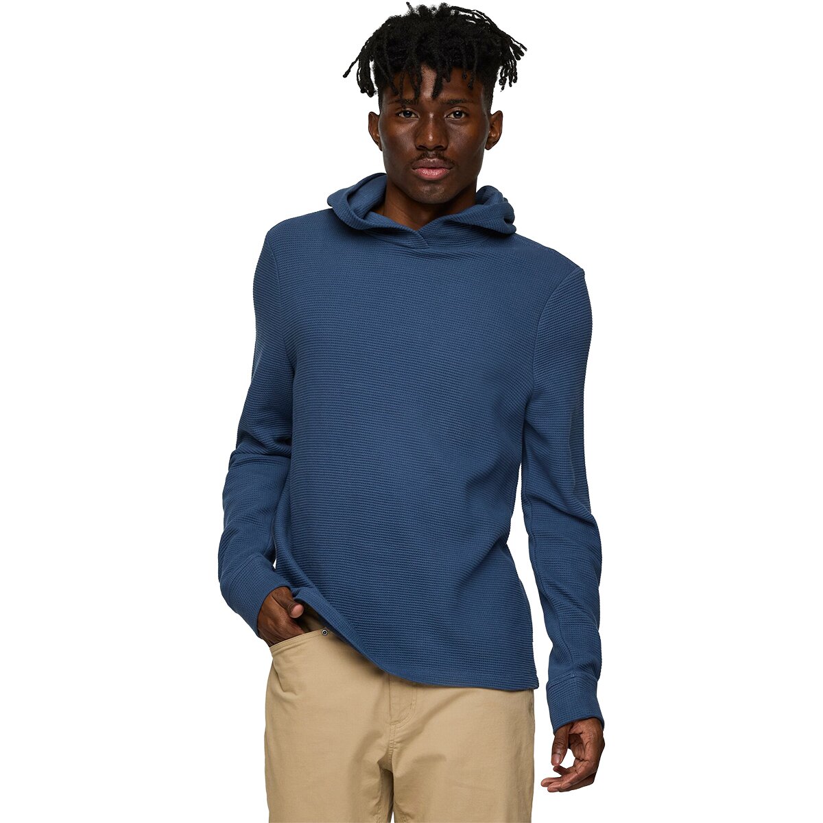 Image of Cotopaxi Atajo Long-Sleeve Waffle Hoodie - Men's Deep Sea, XL