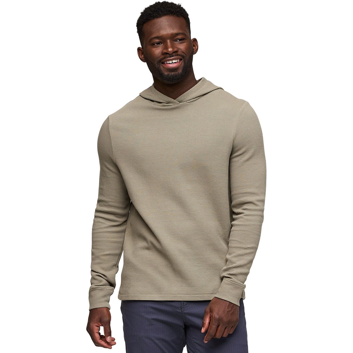 Image of Cotopaxi Atajo Long-Sleeve Waffle Hoodie - Men's Stone, M