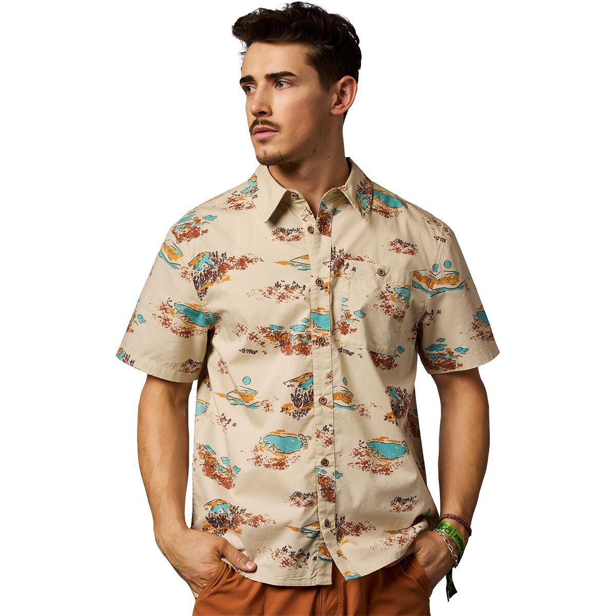 Image of Cotopaxi Estival Button Up Shirt - Men's Mt Cotopaxi Cream, XXL