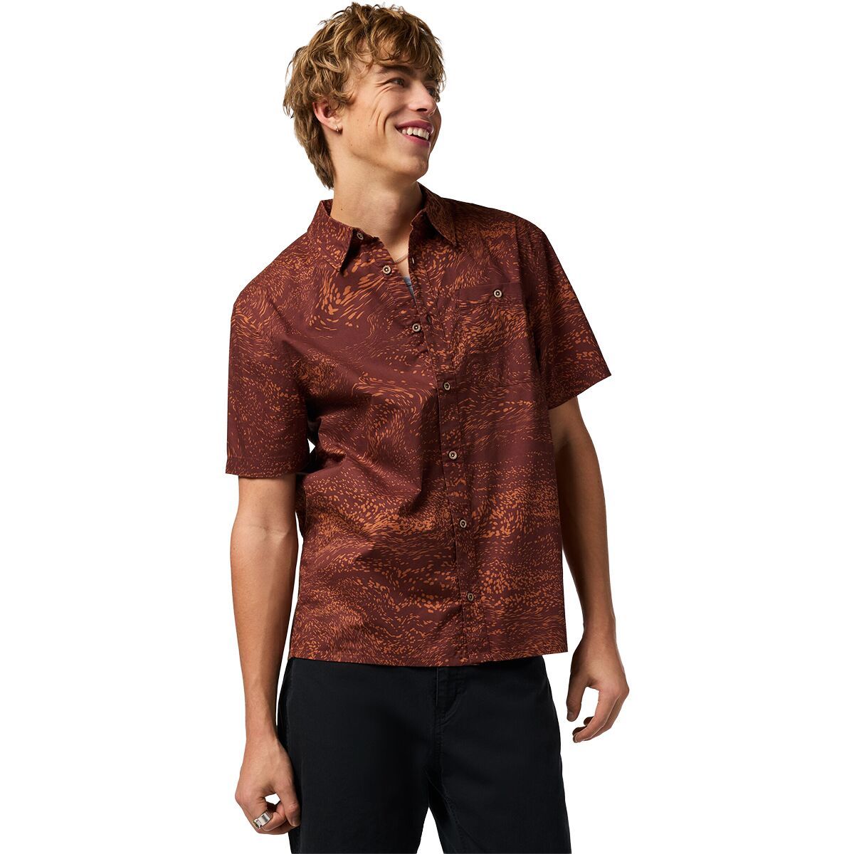 Image of Cotopaxi Estival Button Up Shirt - Men's Waves Sepia, L