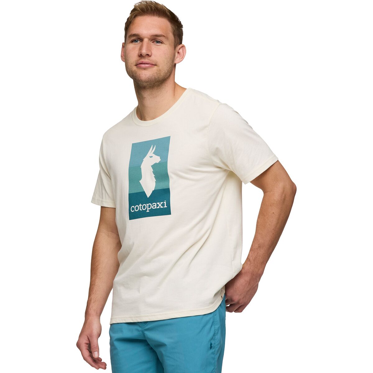 Cotopaxi Cotopaxi Llama Block T-Shirt - Men's Bone, XL
