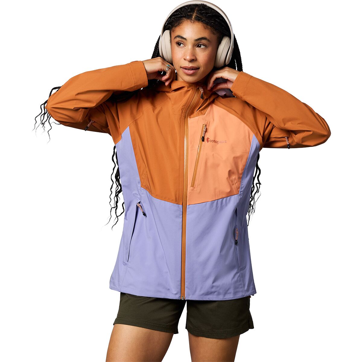 Image of Cotopaxi Impermeo 3L Hooded Shell Jacket - Women's Whiskey and Aster, M