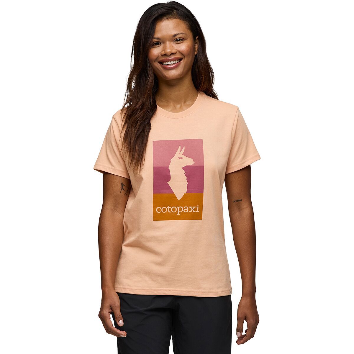 Cotopaxi Llama Block T-Shirt - Women's Apricot, XS