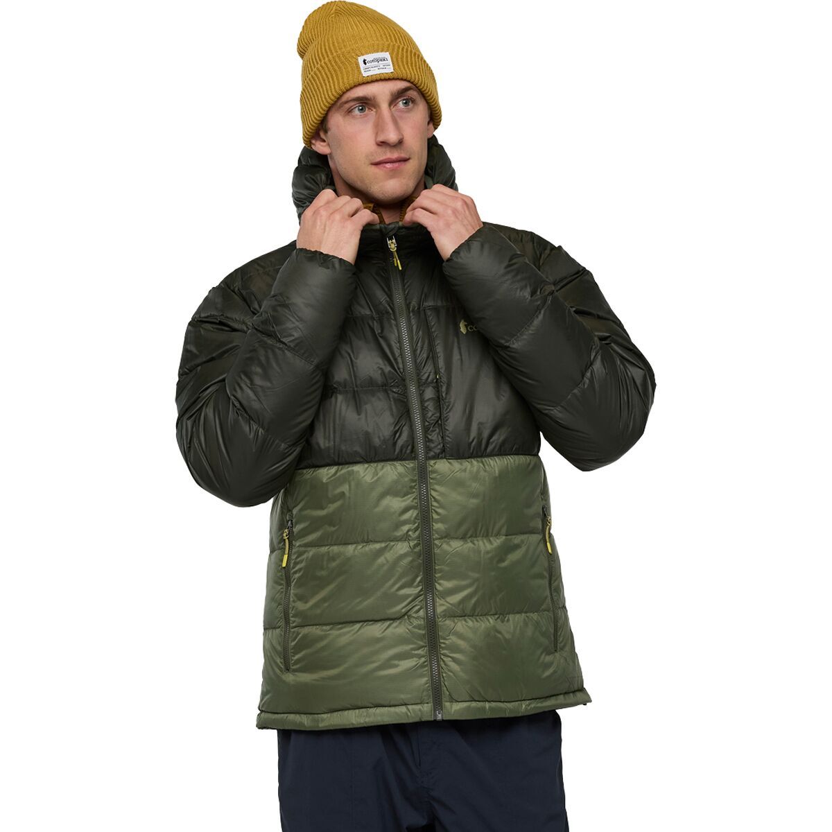 Image of Cotopaxi Fuego Max Down Hooded Jacket - Men's Woods/Fatigue, XXL