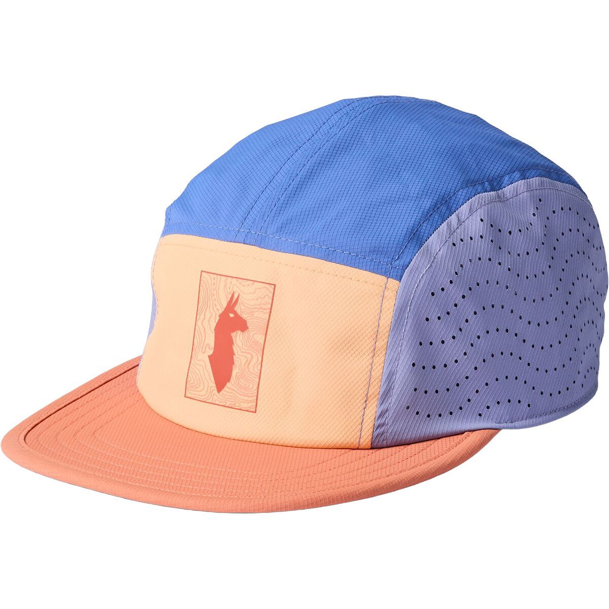Image of Cotopaxi Tech Plus 5-Panel Hat Cantaloupe and Grapefruit, One Size