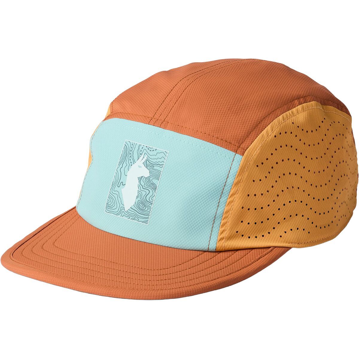 Image of Cotopaxi Tech Plus 5-Panel Hat Tide Pool and Whiskey, One Size