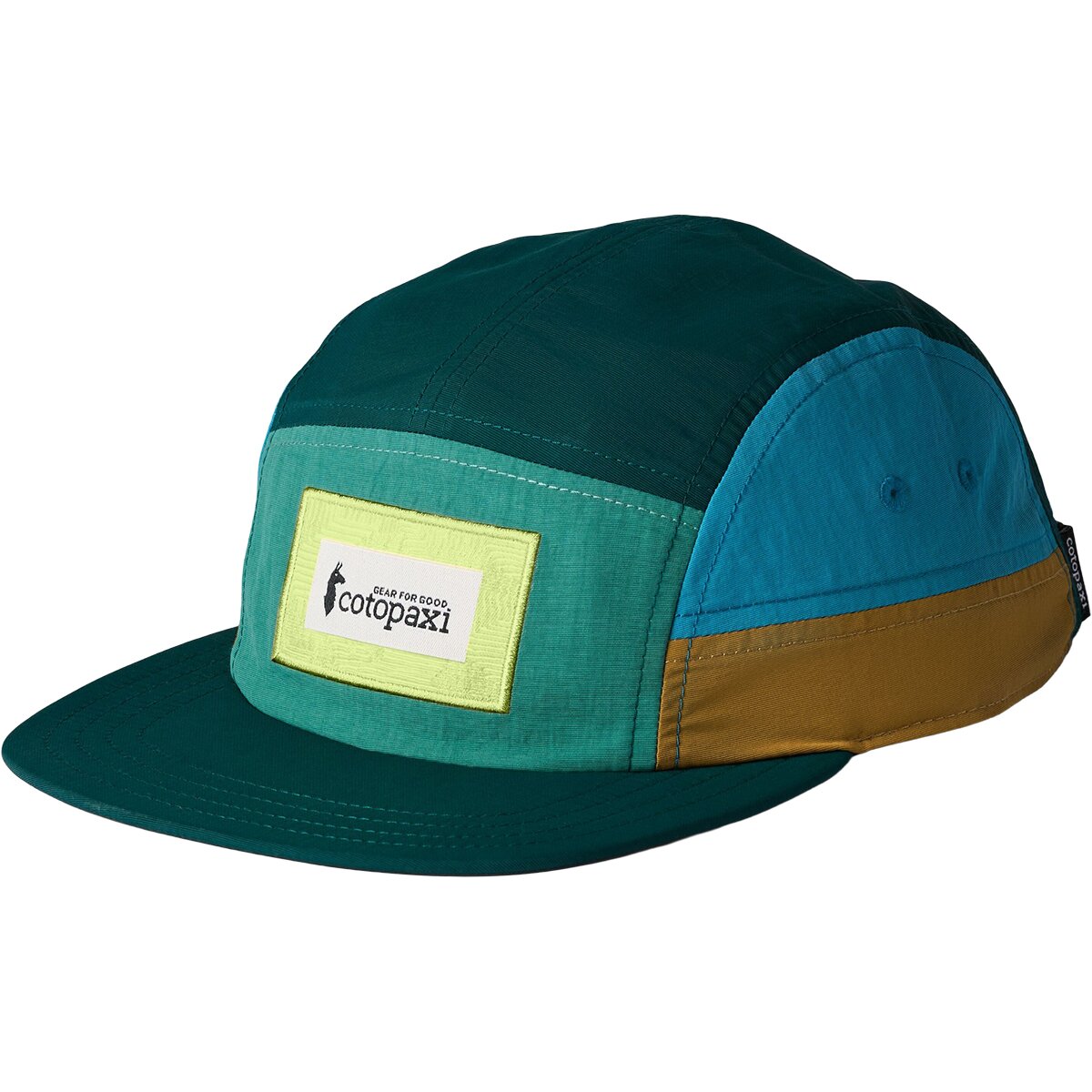 Image of Cotopaxi Zen Garden Tech 5-Panel Hat Juniper and Deep Ocean, One Size