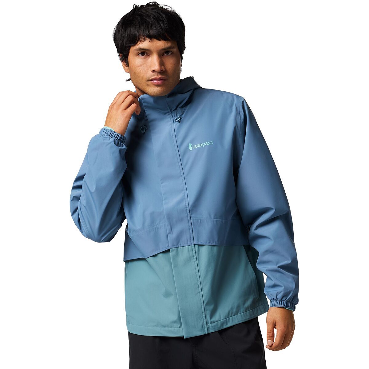 Image of Cotopaxi Rayu Rain Jacket - Men's Steel Blue/Everglade, L