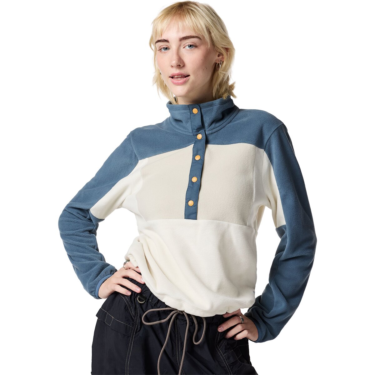 Image of Cotopaxi Encima Fleece Pullover - Women's Slate and Chalk, S