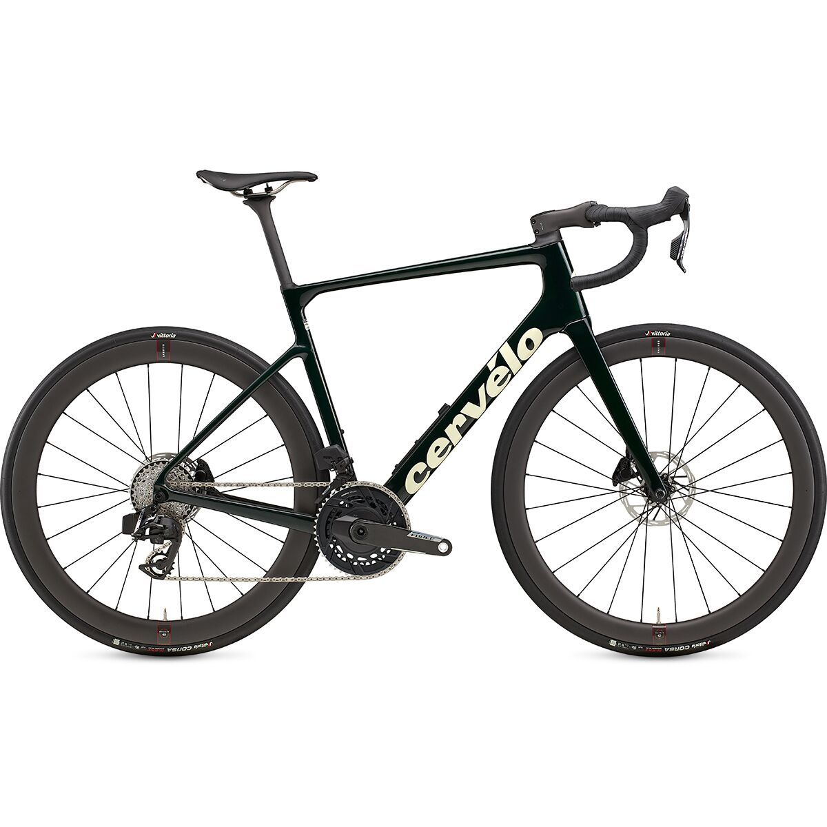 Image of Cervelo Caledonia 5 Force eTap AXS Road Bike Emerald/Cream, 58