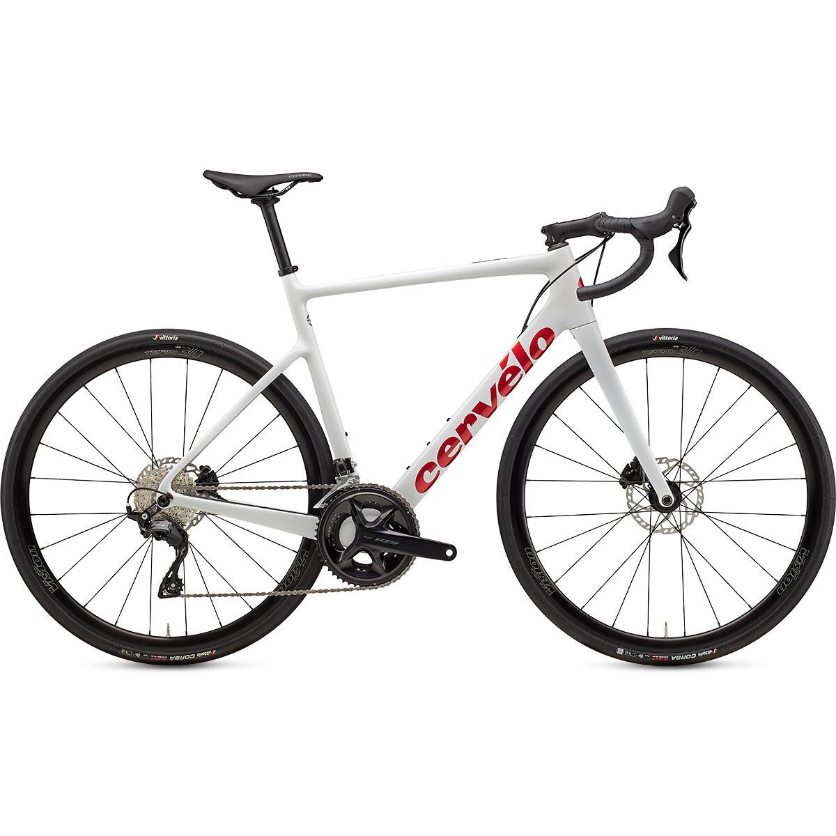 Image of Cervelo Caledonia 105 Road Bike Vanilla/Cherry, 48cm