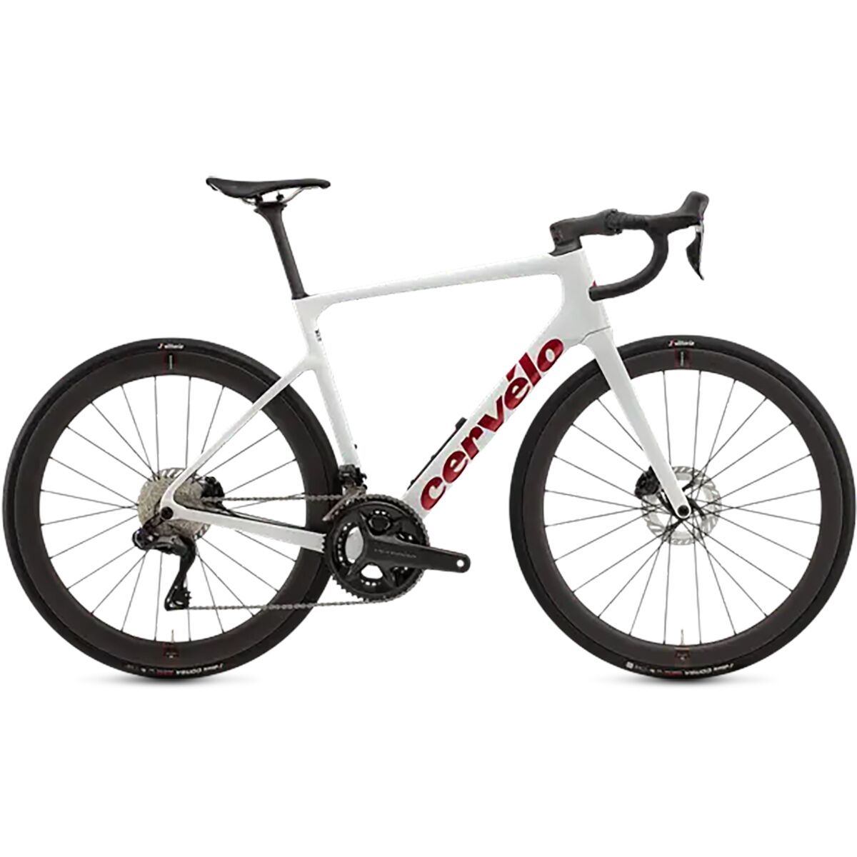 Image of Cervelo Caledonia 5 Ultegra Di2 Road Bike Vanilla/Cherry, 51cm