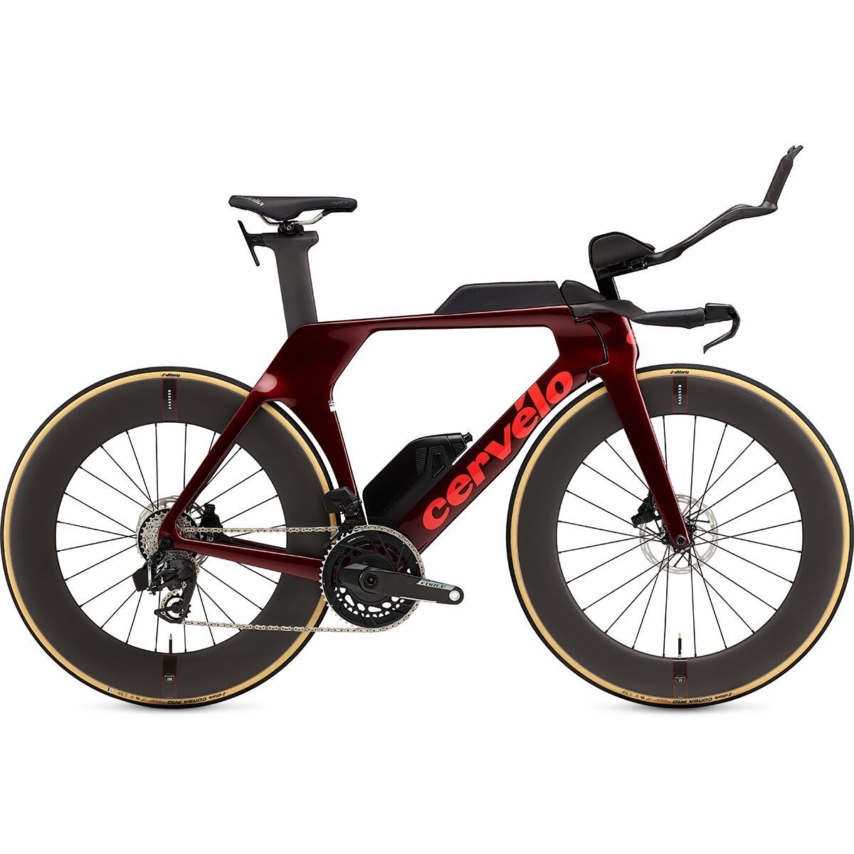 Image of Cervelo P5 Force AXS Road Bike Red Hot, 54cm