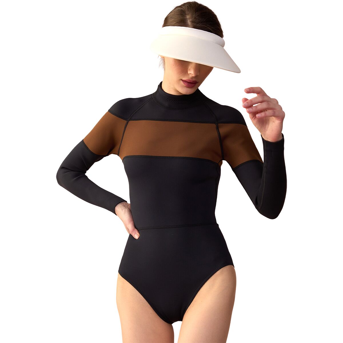 Cynthia Rowley Cynthia Rowley Color-Block Spring Wetsuit - Women's Black Brown, L