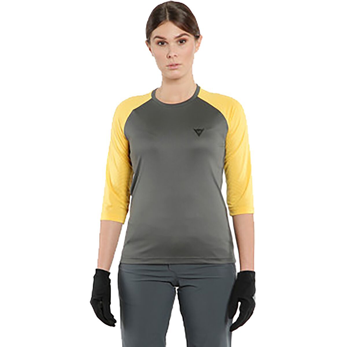 Dainese HG Bondi 3/4-Sleeve Jersey - Women's Dark Grey/Yellow, S