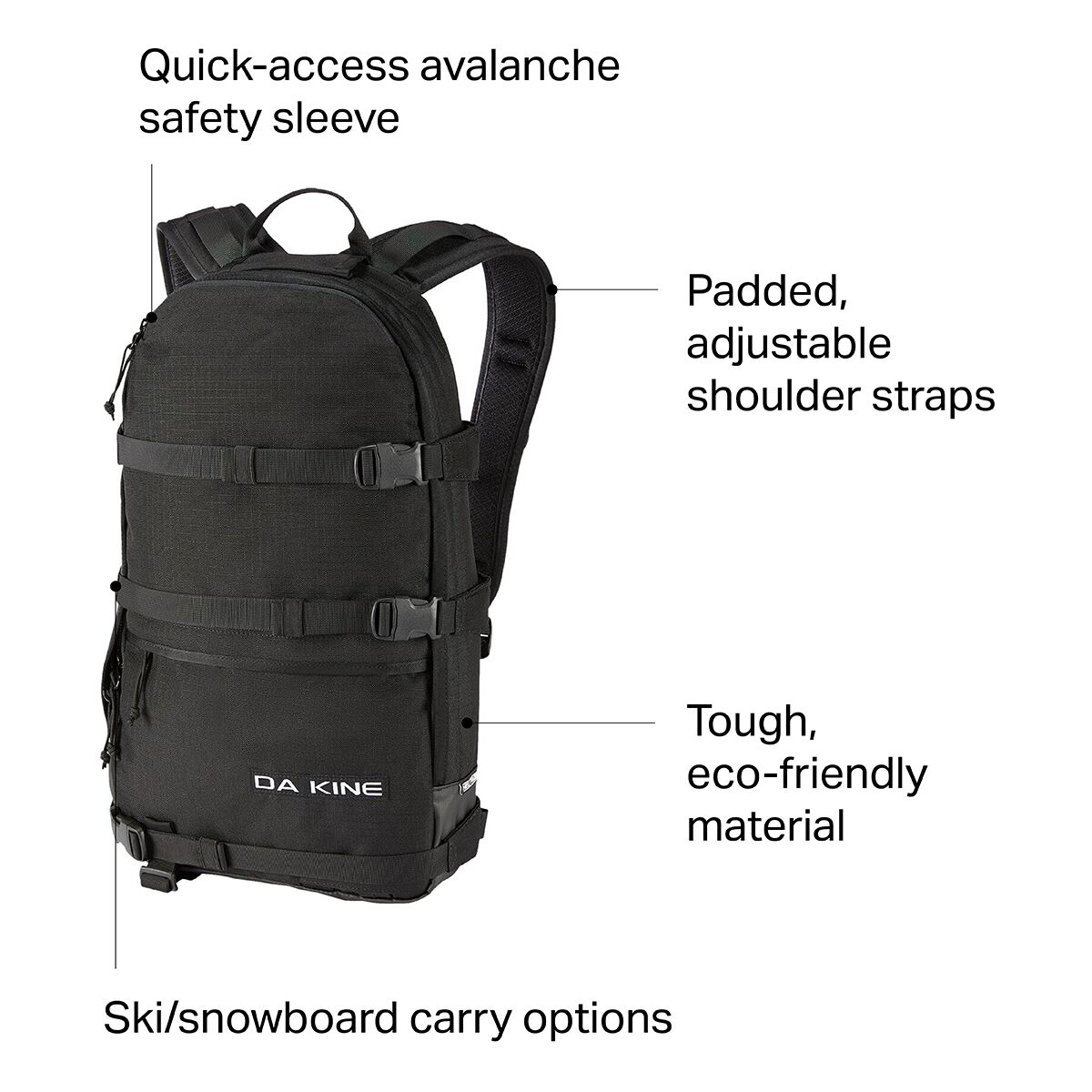 希少モデル　Dakine '96 HELI PACK 16L Black DAKINE 96 Heli 16L Backpack - Ski