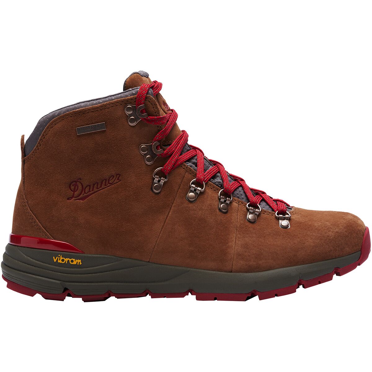 Image of Danner Mountain 600 Hiking Boot - Men's Brown/Red, 9.5