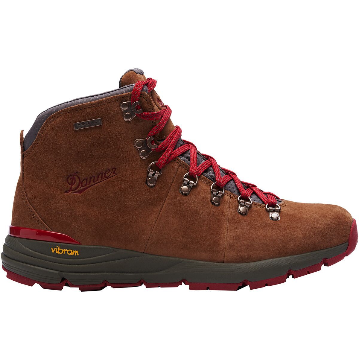 Image of Danner Mountain 600 Hiking Boot - Men's Brown/Red, 8.5