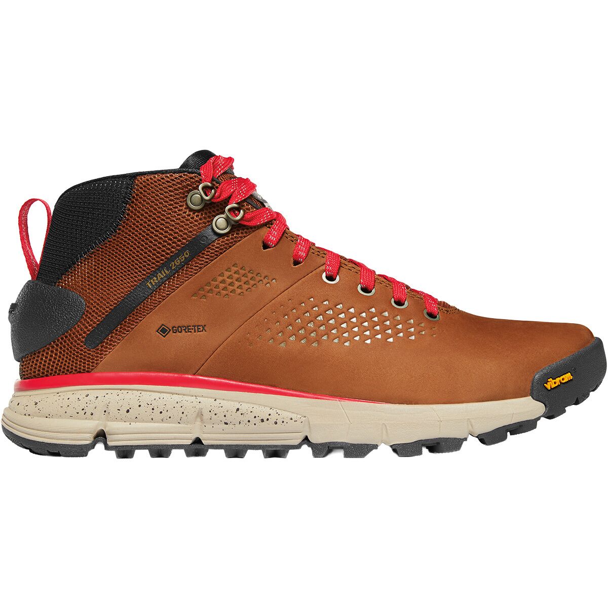 Image of Danner Trail 2650 GTX Mid Hiking Boot - Men's Brown/Red2, 9.5