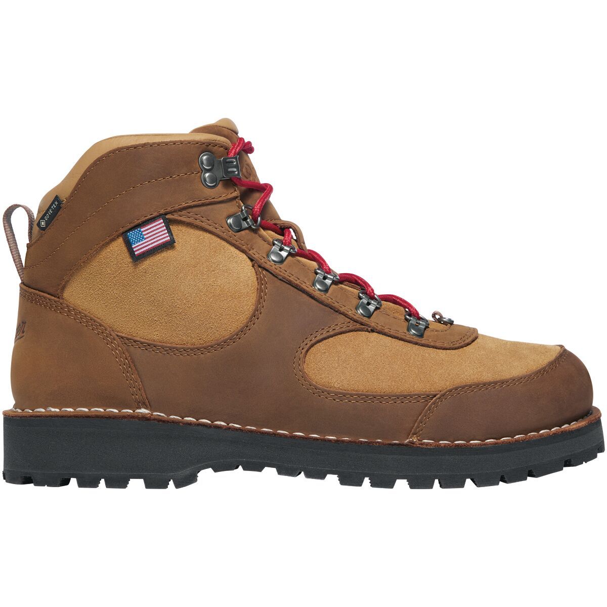 Image of Danner Cascade Crest 5in GTX Boot - Men's Grizzly Brown/Rhodo Red, 11.5