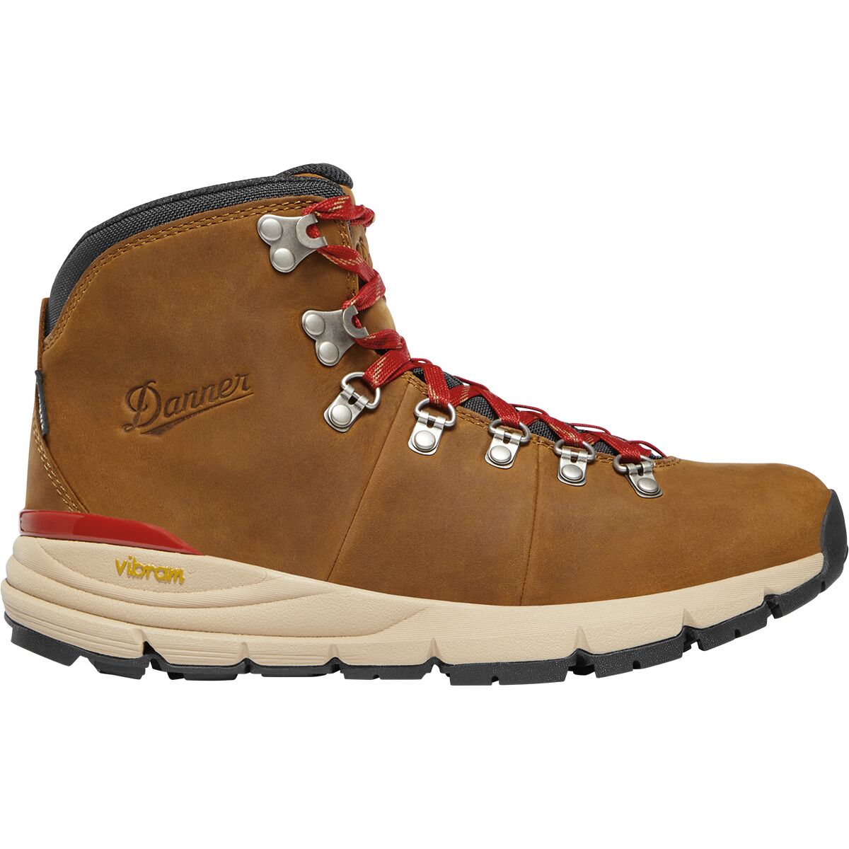 Image of Danner Mountain 600 Leaf 4.5in GTX Hiking Boot - Women's Grizzly Brown/Rhodo Red, 7.5