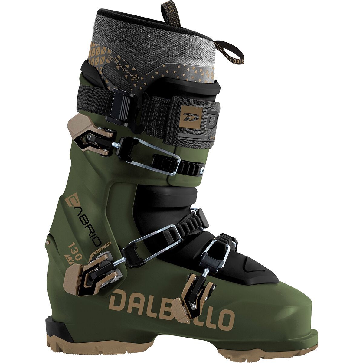 Dalbello Sports Cabrio LV 130 Ski Boot - 2024 Moss Green/Black, 25.5