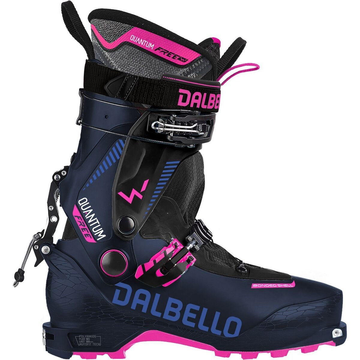 Image of Dalbello Sports Quantum Free Ski Boot - 2026 - Women's Dark Blue/Fluo Pink, 24.5