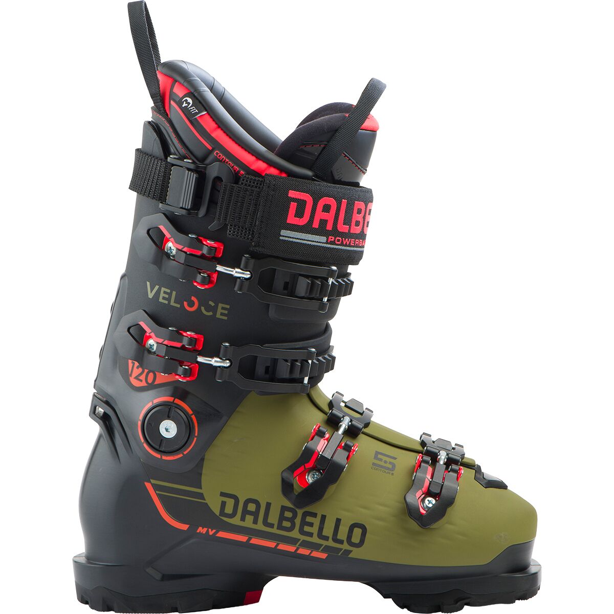 Image of Dalbello Sports Veloce 120 MV Ski Boot - 2026 Black/Olive, 29.5