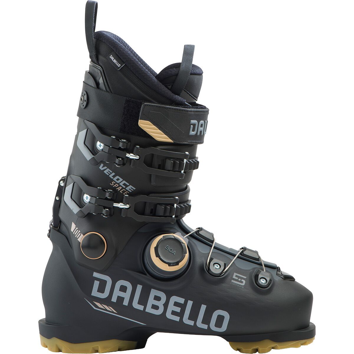 Image of Dalbello Sports Veloce Space 100 Single BOA Ski Boot - 2026 Black/Anthracite, 25.5