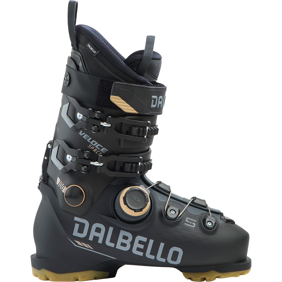 Image of Dalbello Sports Veloce Space 100 Single BOA Ski Boot - 2027 Black/Anthracite, 29.5