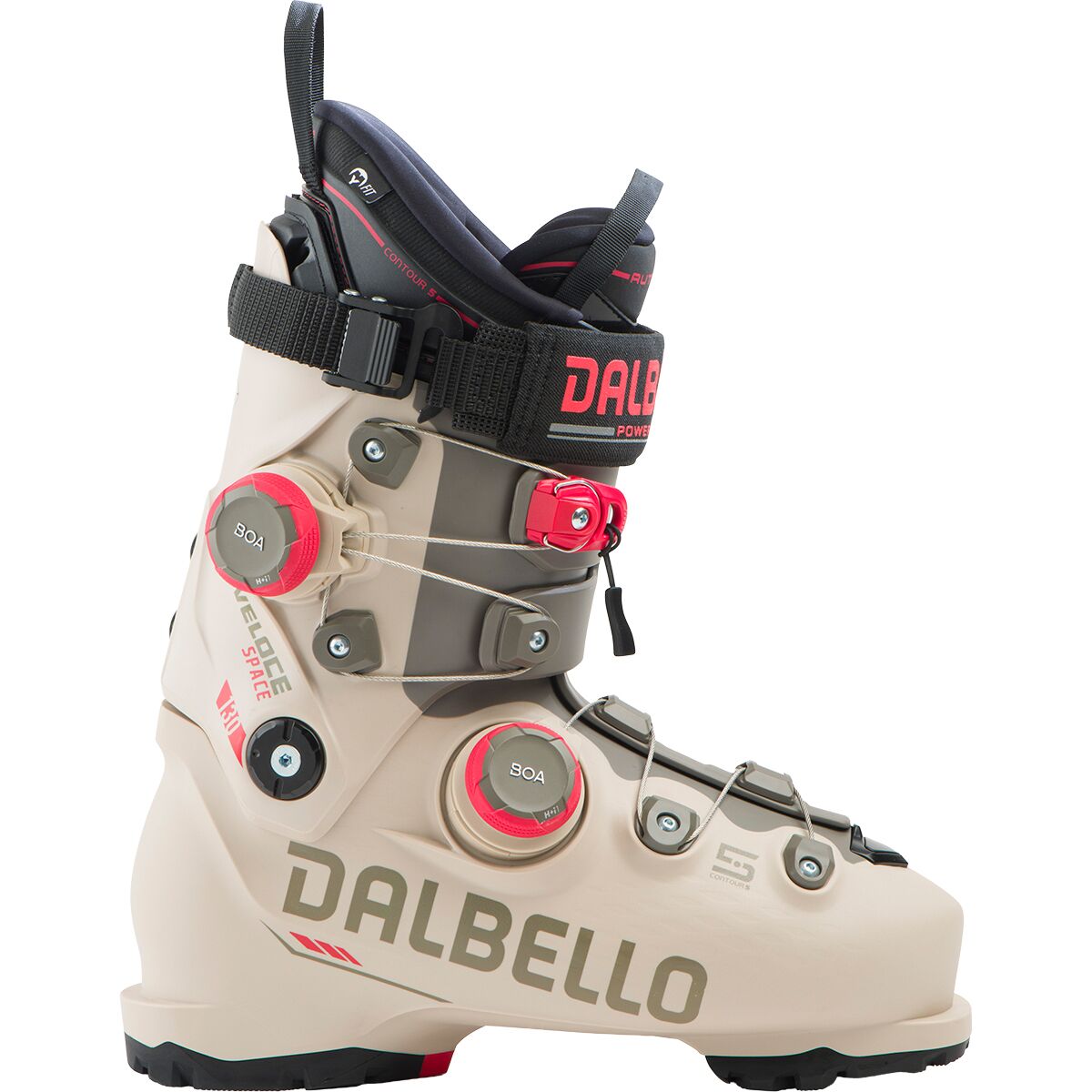 Image of Dalbello Sports Veloce Space 130 Dual BOA Ski Boot - 2027 Ecru/Stone Grey, 25.5