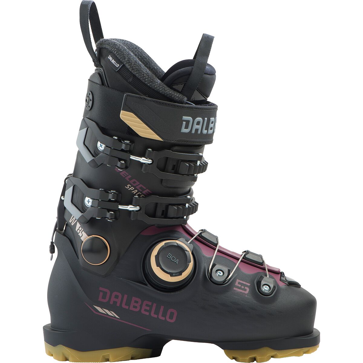 Image of Dalbello Sports Veloce Space 85 Single BOA Ski Boot - 2027 - Women's Black/Berry, 26.5