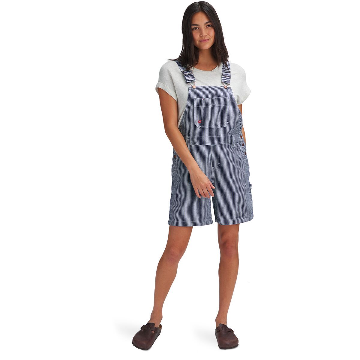 Dickies Bib Shortall - Women's Rinsed Hickory Stripe, XXL