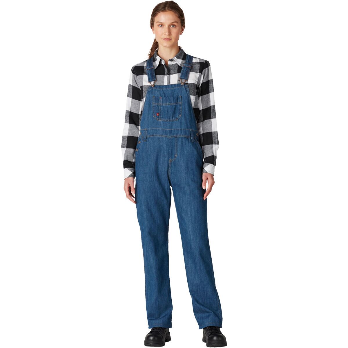 Dickies Bib Relaxed Straight Overall - Women's Medium Stonewash W/Bleach, XS