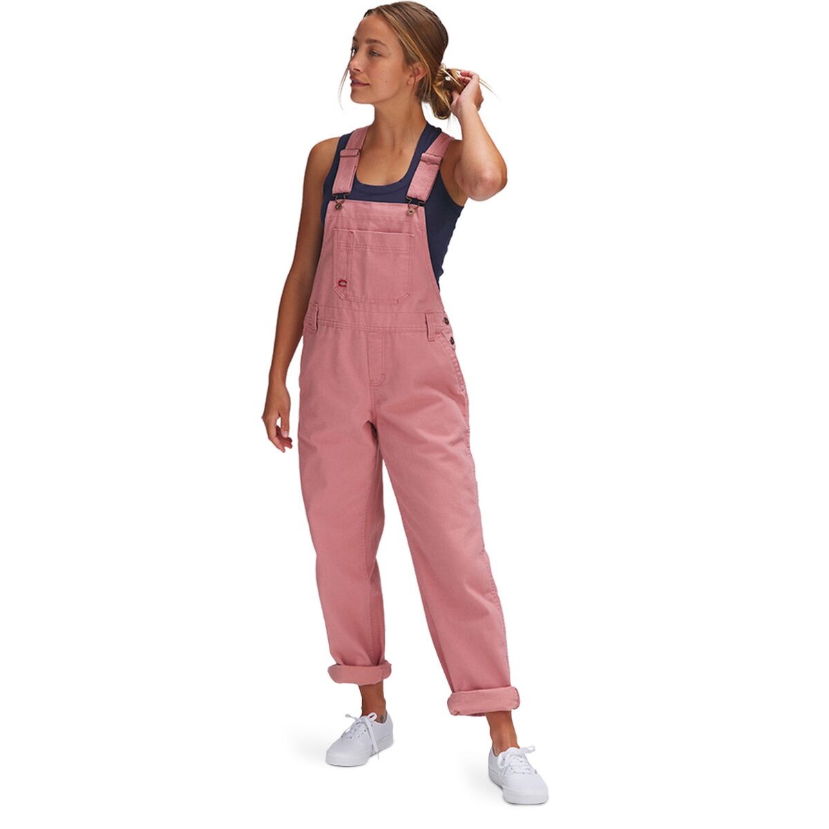 Image of Dickies Bib Relaxed Straight Overall - Women's Rinsed Ash Rose, XL