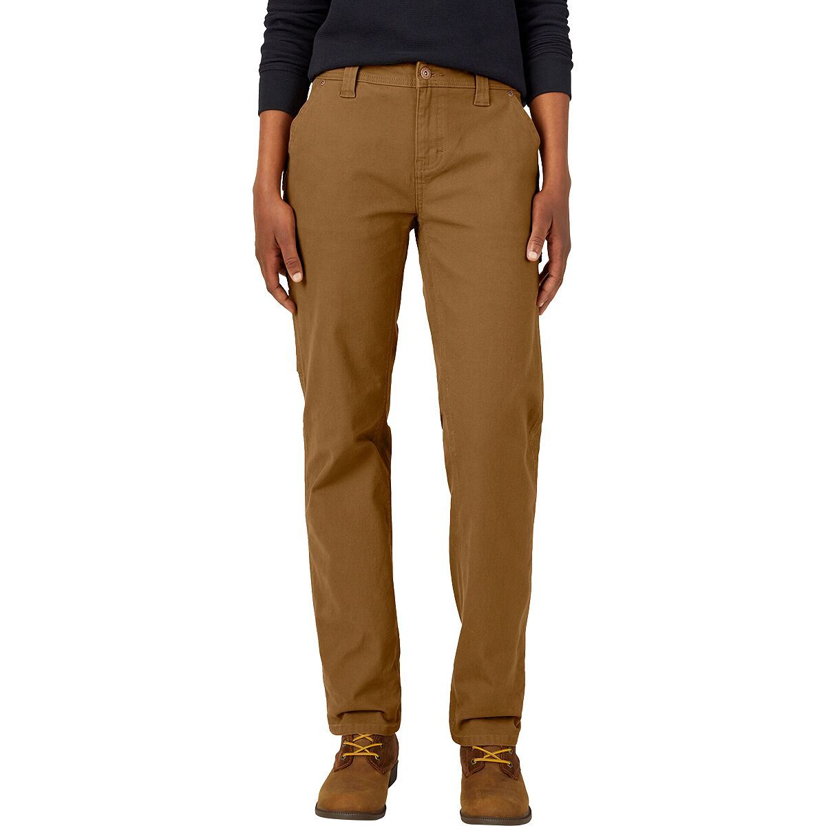 Dickies Duck Carpenter Straight Pant - Women's Rinsed Brown Duck, 12/Reg