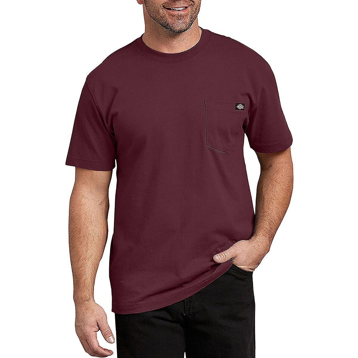 Dickies Heavyweight Short-Sleeve Pocket T-Shirt - Men's Burgundy, M