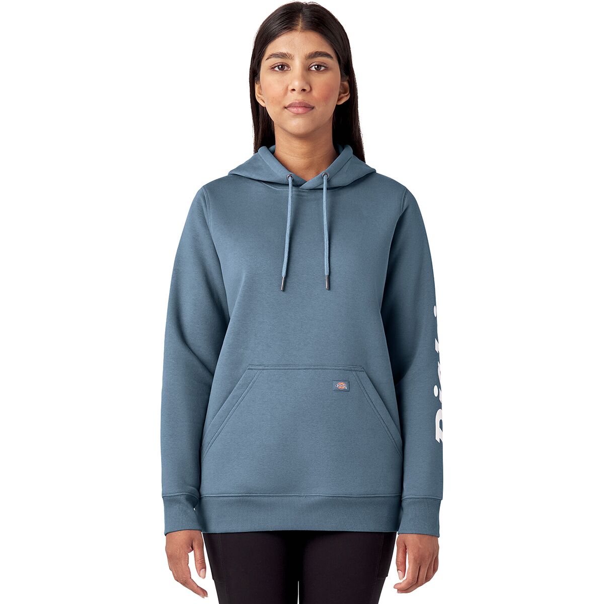 Image of Dickies Heavyweight Logo Sleeve Pullover - Women's Coronet Blue, XS