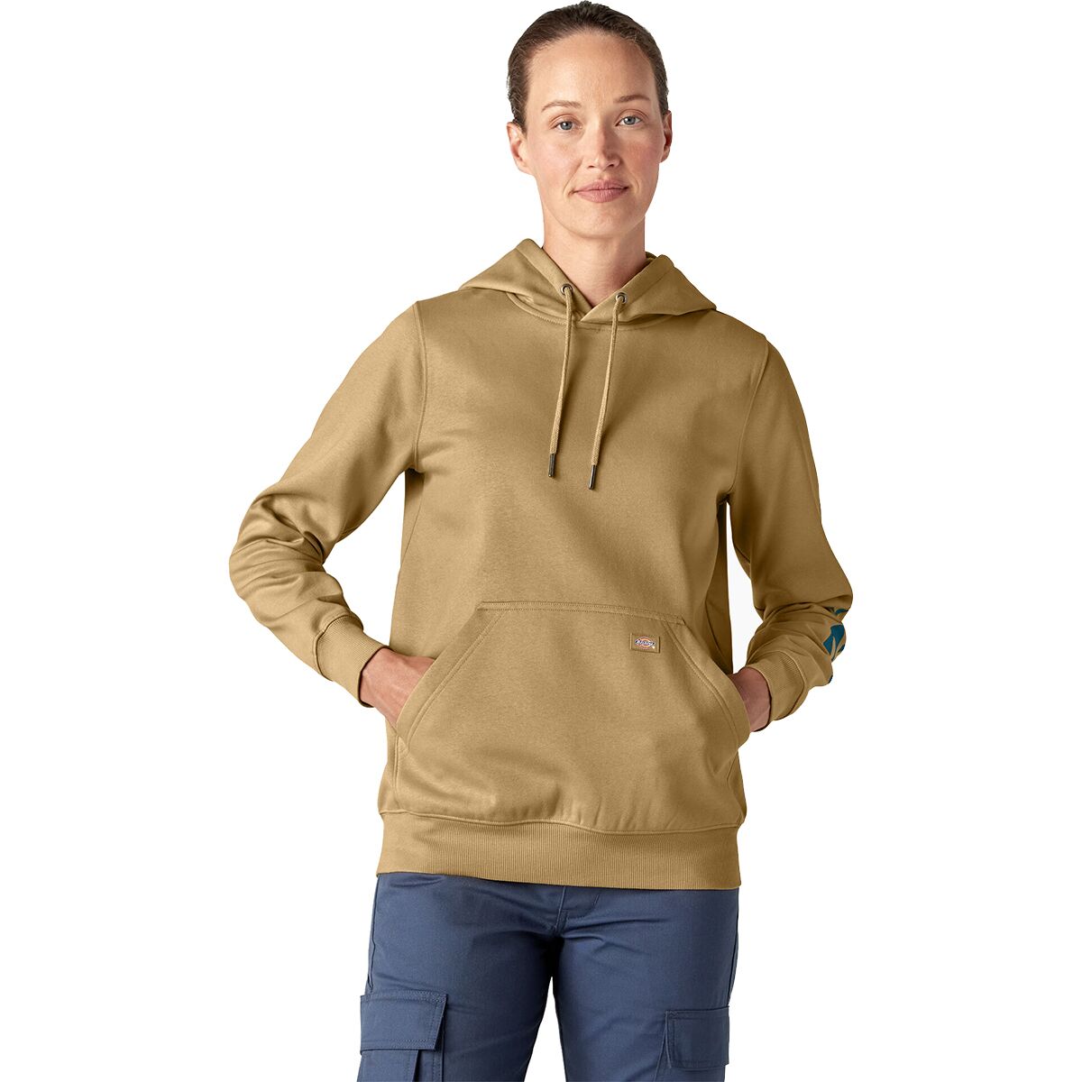 Image of Dickies Heavyweight Logo Sleeve Pullover - Women's Nubuck, M