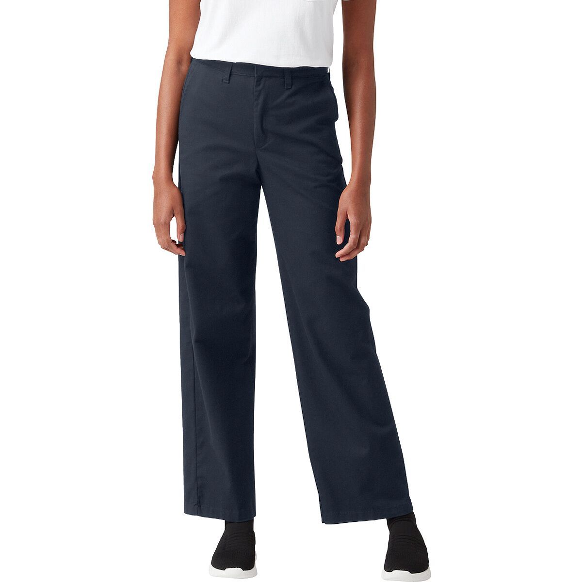 Dickies High Rise Wide Leg Pant - Women's Rinsed Dark Navy, 30/Reg