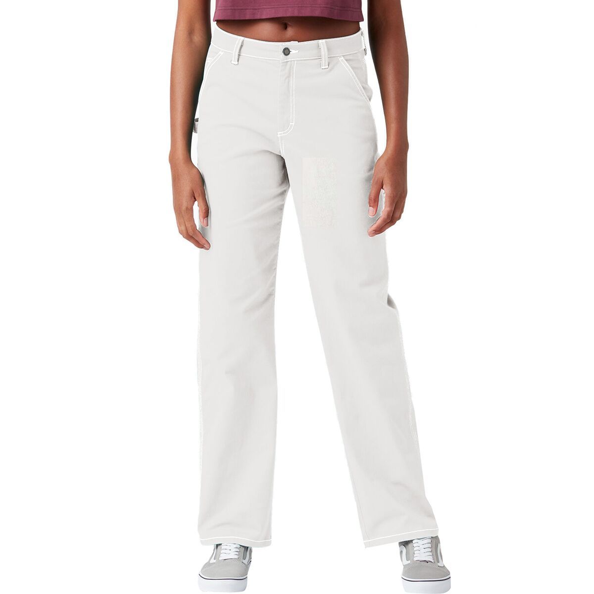 Image of Dickies High Waisted Carpenter Pant + Belt - Women's Cloud, 29/Reg